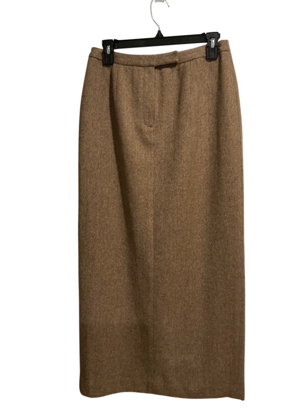 VTG Lauren Ralph Lauren Lambswool Tweed Midi Pencil Skirt Brown
